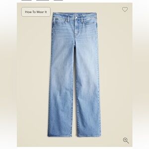 J Crew Full Length Slim Wide Jeans in ‘96 Semi-Stretch Women’s 32